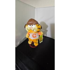 Vtg 1978 Garfield Armchair Athlete Bean Bag Football Plush Stuffed Animal w/Tag